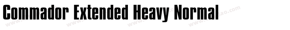 Commador Extended Heavy Normal字体转换